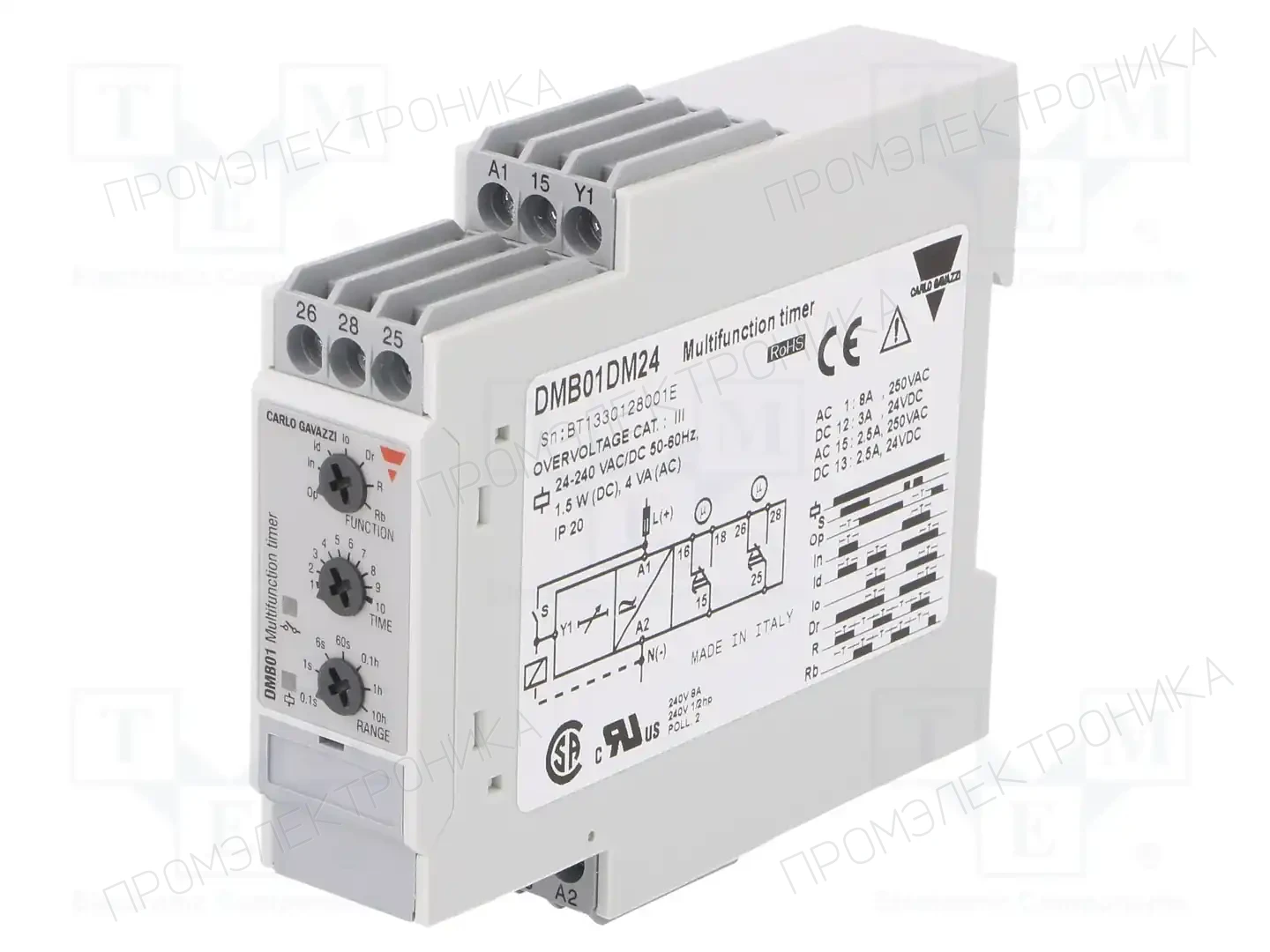 CARLO GAVAZZI DMB01CM24 — Временные аналоговые реле