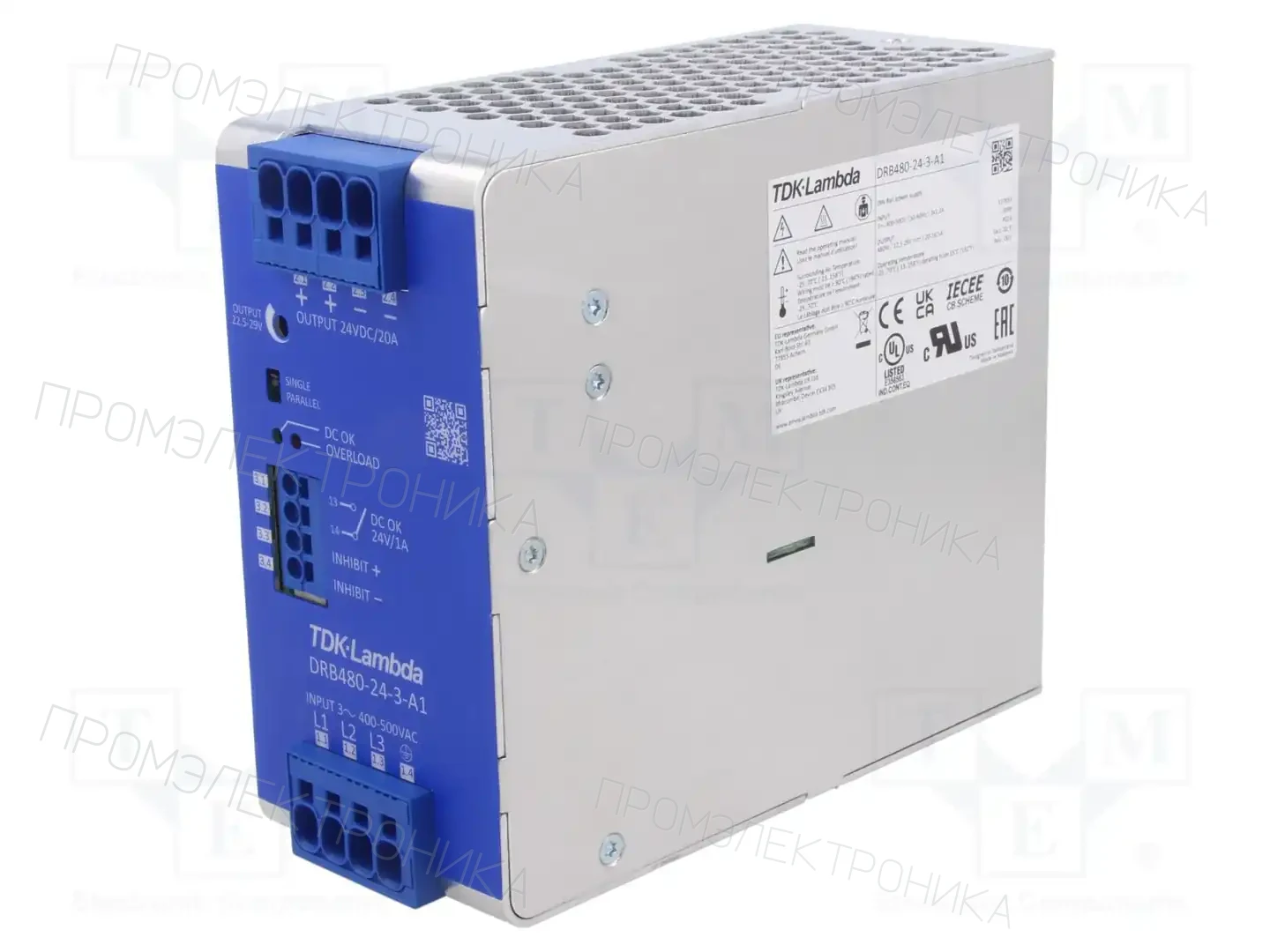 TDK-LAMBDA DRB480-24-3-A1 — Блоки питания на DIN-рейку