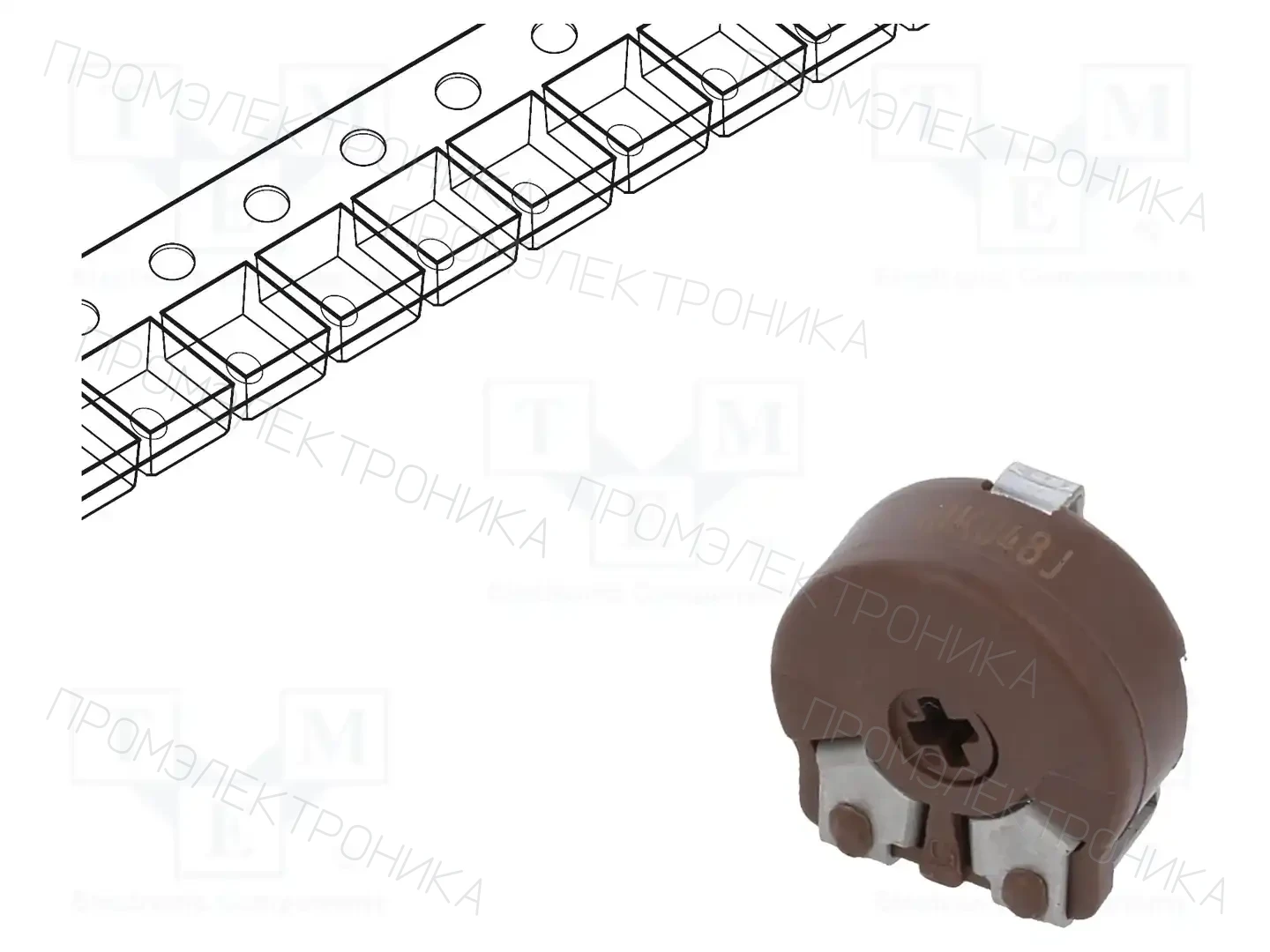 PIHER PSC10KV50-103A0505 — Потенциометры SMD однооборотные