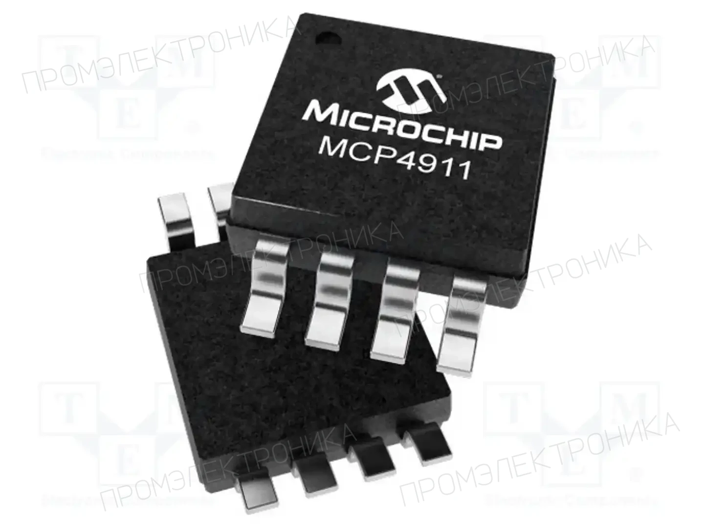 Microchip Technology MCP4911T-E/MS — Преобразователи D/A - микросхемы