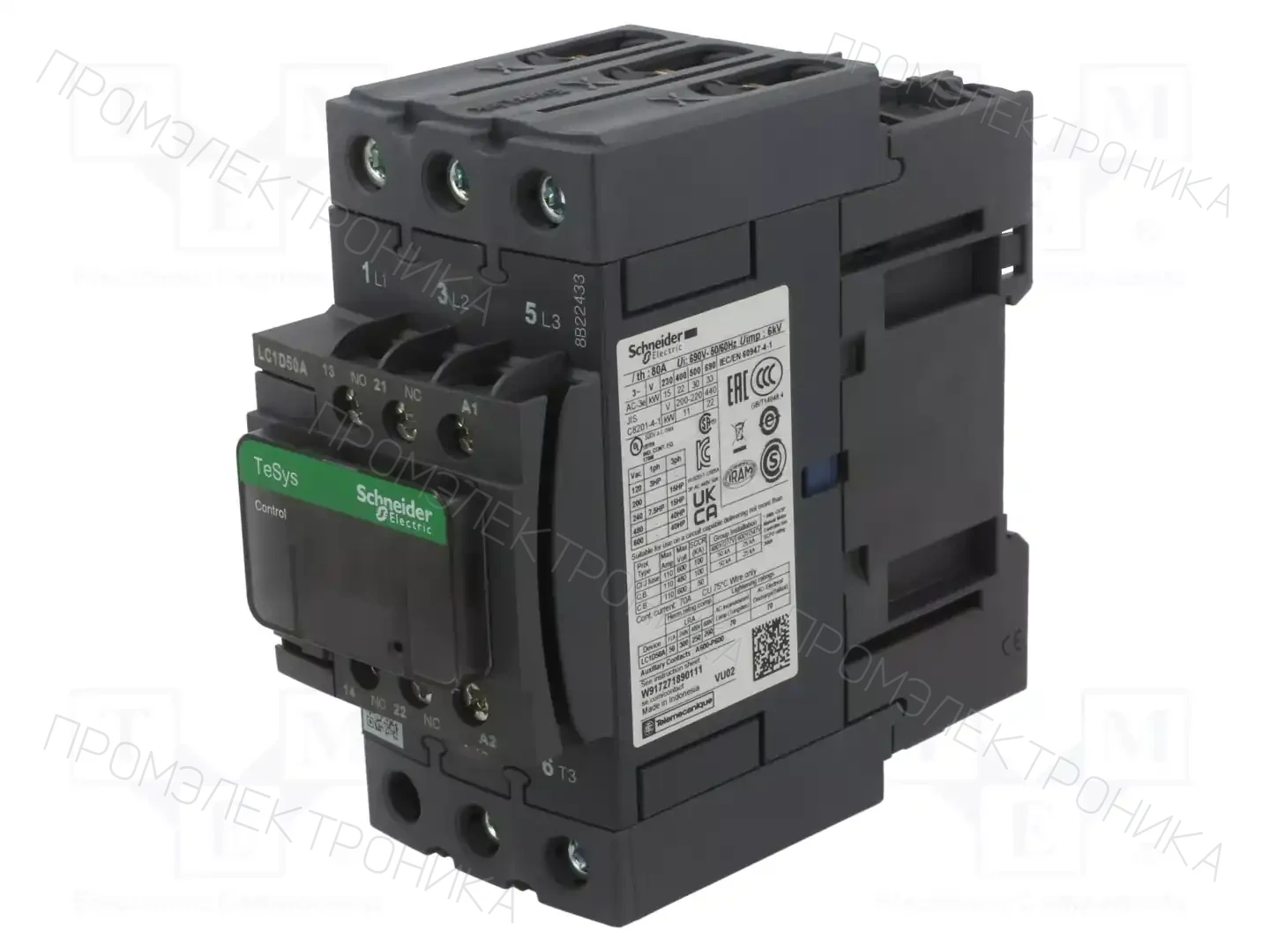 SCHNEIDER ELECTRIC LC1D50AM7 — Контакторы - главные модули