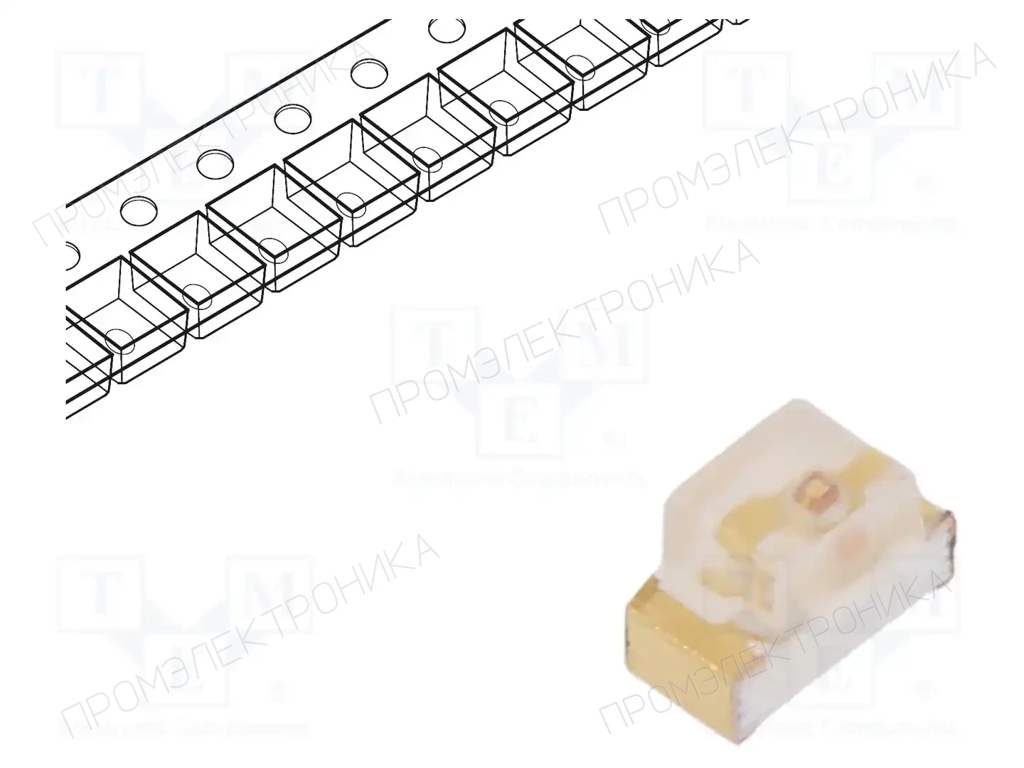KINGBRIGHT ELECTRONIC KP-1608YC — Светодиоды SMD цветные
