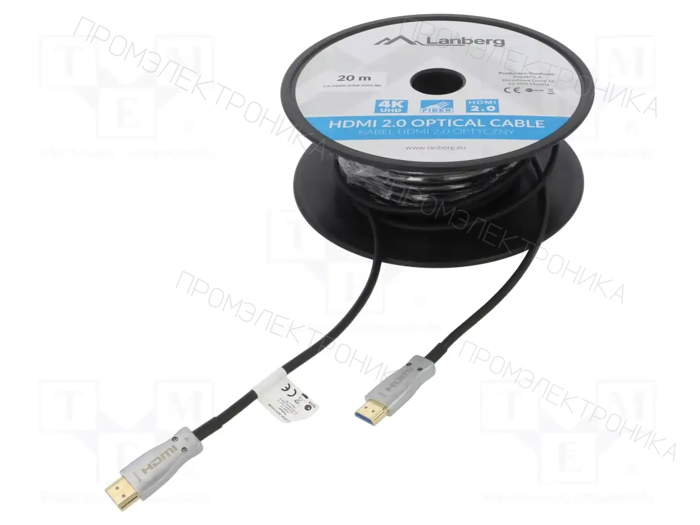 LANBERG CA-HDMI-20FB-0200-BK — Кабели и адаптеры HDMI, DVI, DisplayPort
