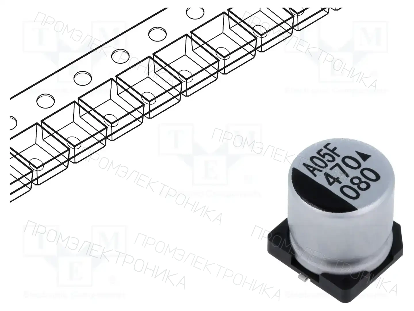 KYOCERA AVX AEA1010470M080R — Конденсаторы электролитические SMD