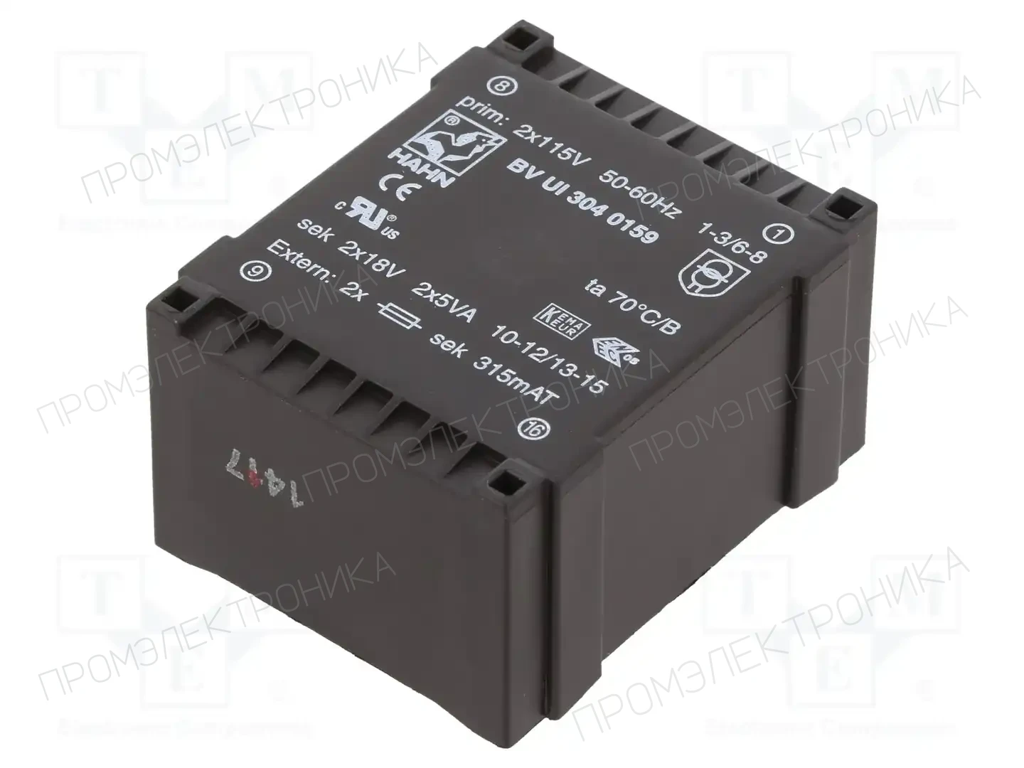 HAHN BV UI 304 0159 — Трансформаторы PCB