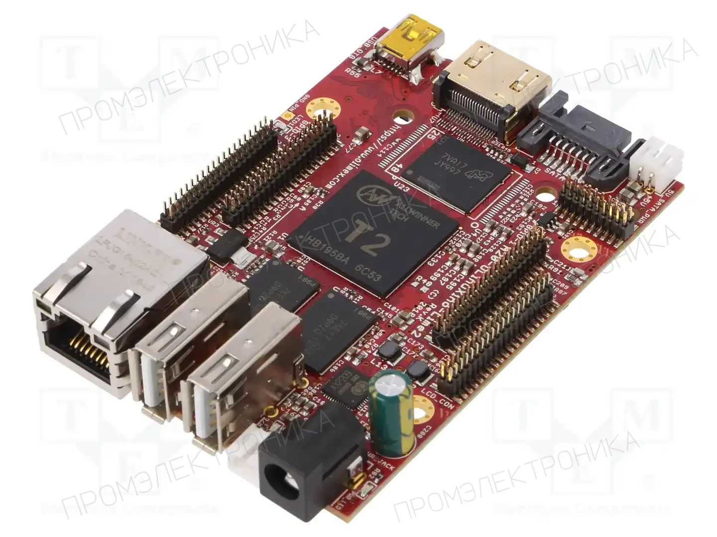 OLIMEX T2-OLINUXINO-LIME2-E8GS16M-IND — Одноплатные компьютеры