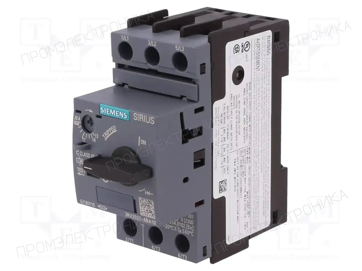 SIEMENS 3RV2021-4BA10 — Выключатели двигательные
