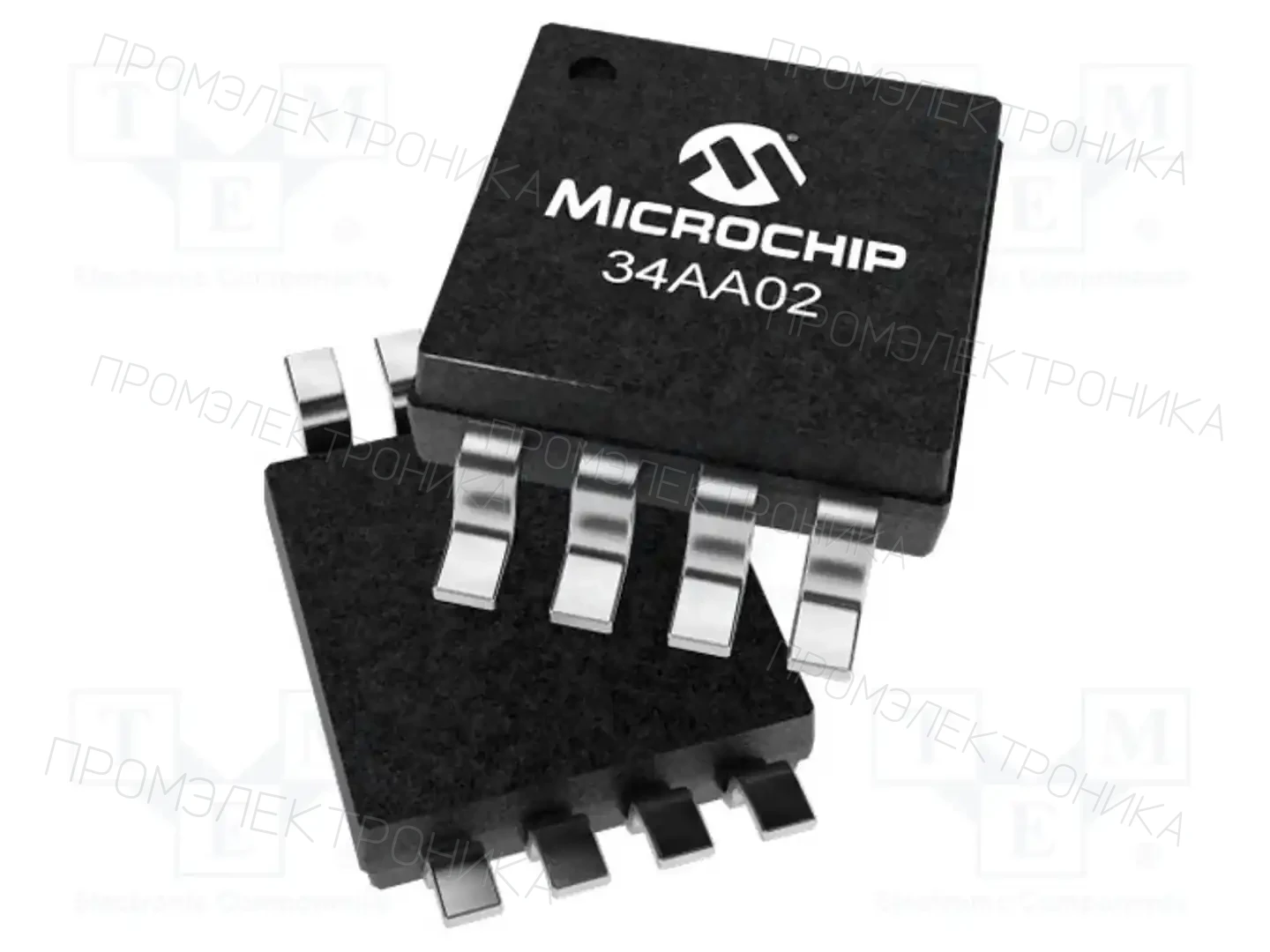 Microchip Technology 34AA02-I/MS — Памяти EEPROM последовательные
