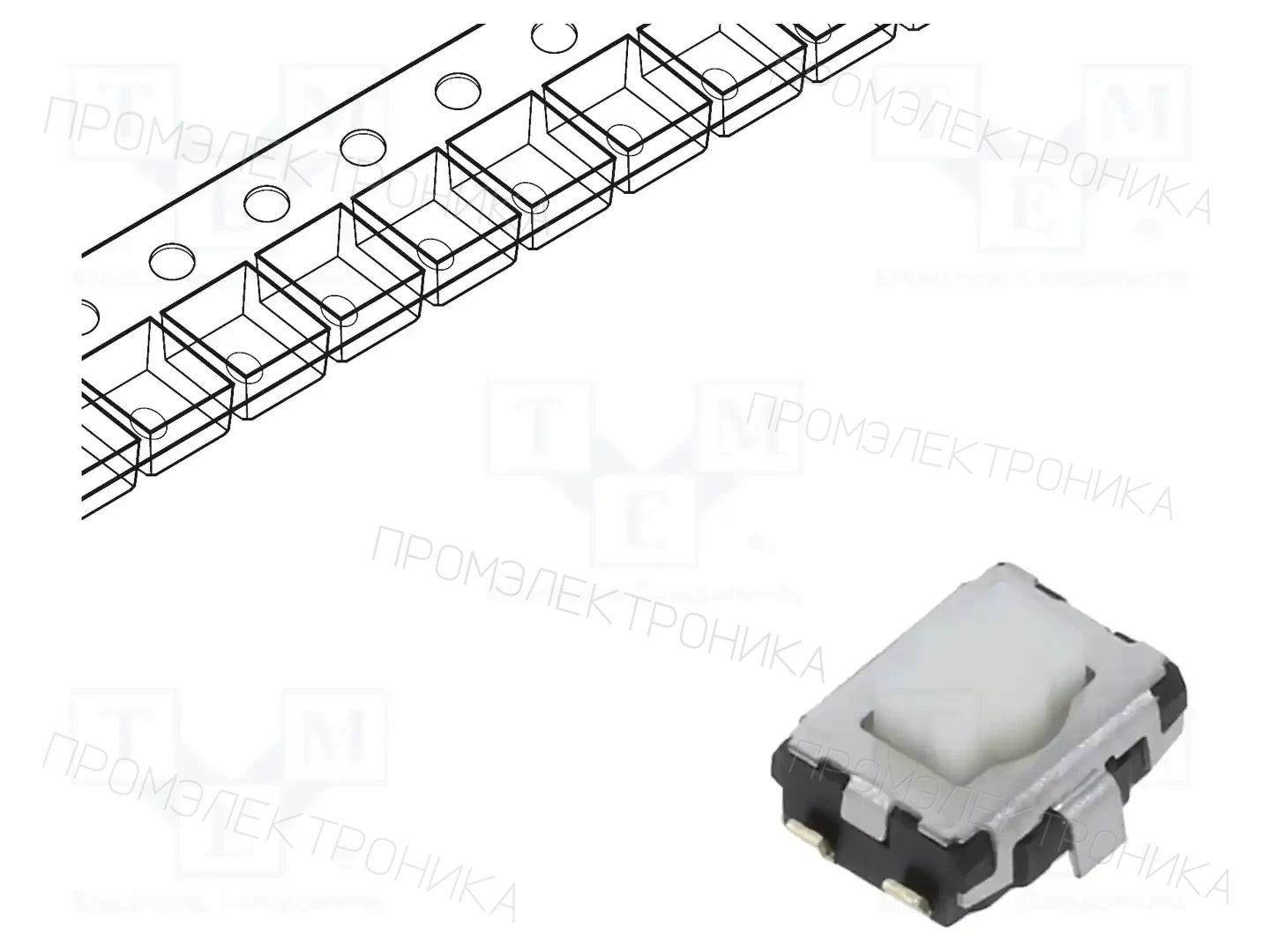 PANASONIC EVQP2R02W — Микропереключатели TACT