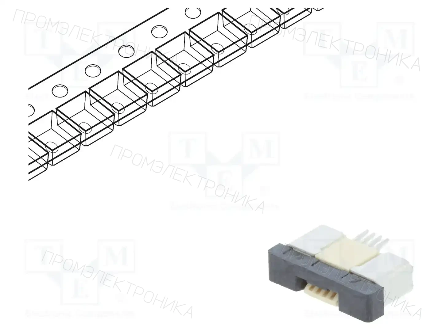 CONNFLY DS1020-09-4VBT1B-R — Разъeмы FFC/FPC растр 0,5мм