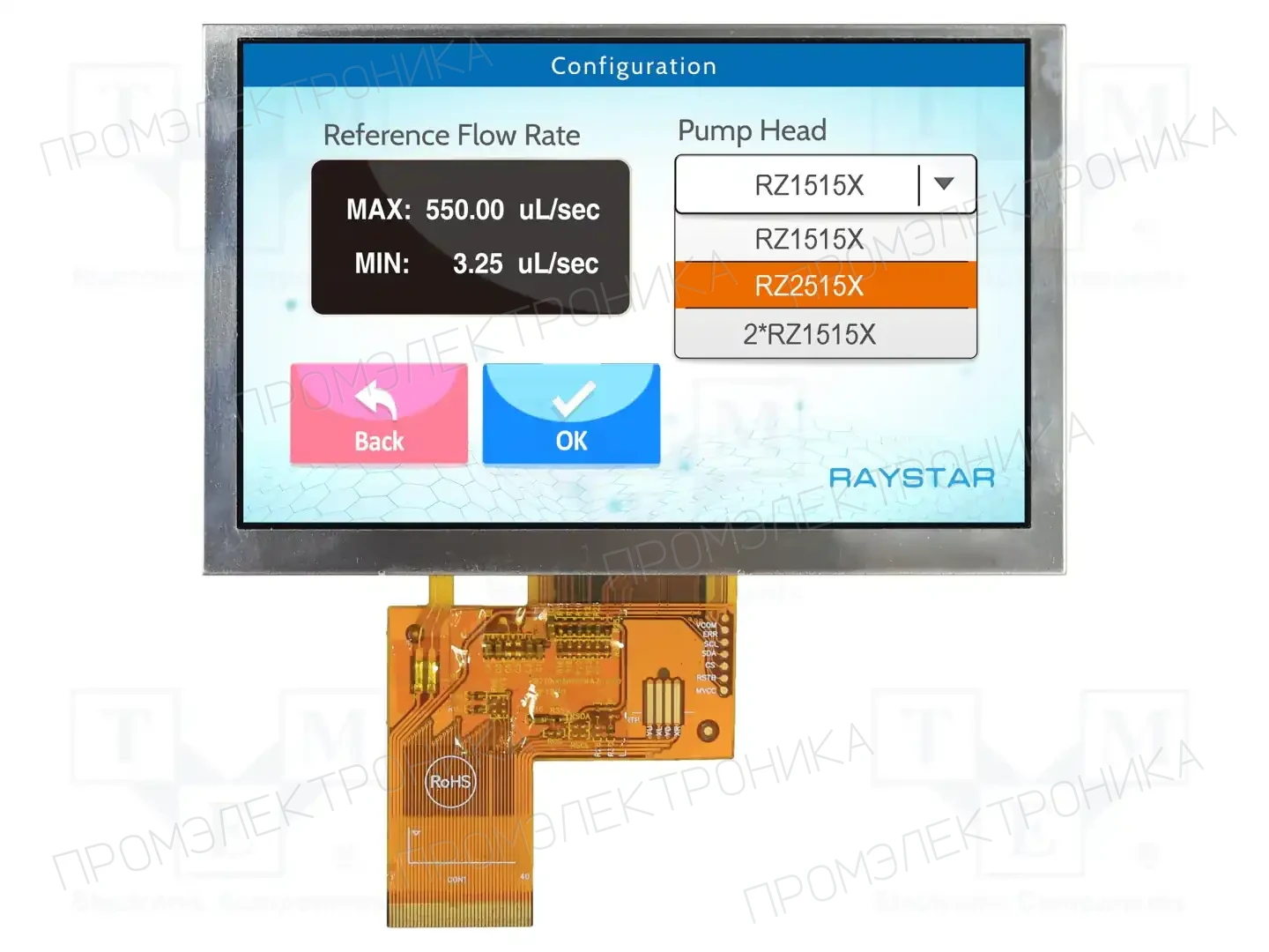 RAYSTAR OPTRONICS RFF500F-AWH-DNN — Дисплеи TFT