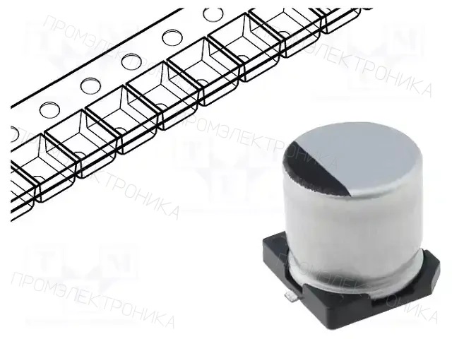 SAMWHA SC1A227M6L07KVR — Конденсаторы электролитические SMD