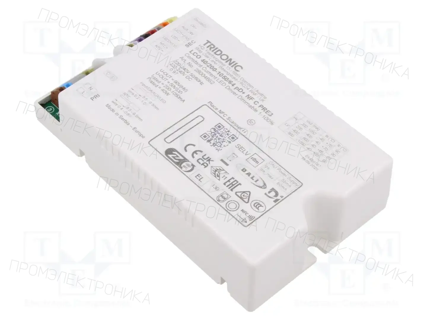 TRIDONIC LCO 40/200-1050/64 PD+ NF C PRE3 — Блоки питания для LED