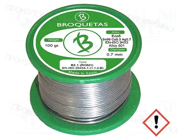 BROQUETAS B09PW15-01070-1V103 — Паяльные провода бессвинцовые