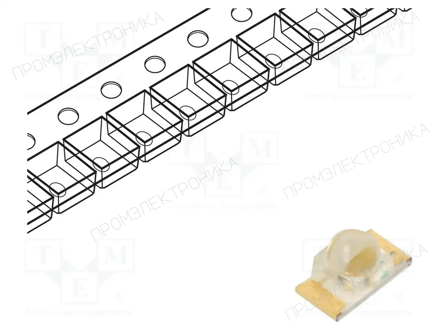 KINGBRIGHT ELECTRONIC KPTD-3216LVSURCK — Светодиоды SMD цветные