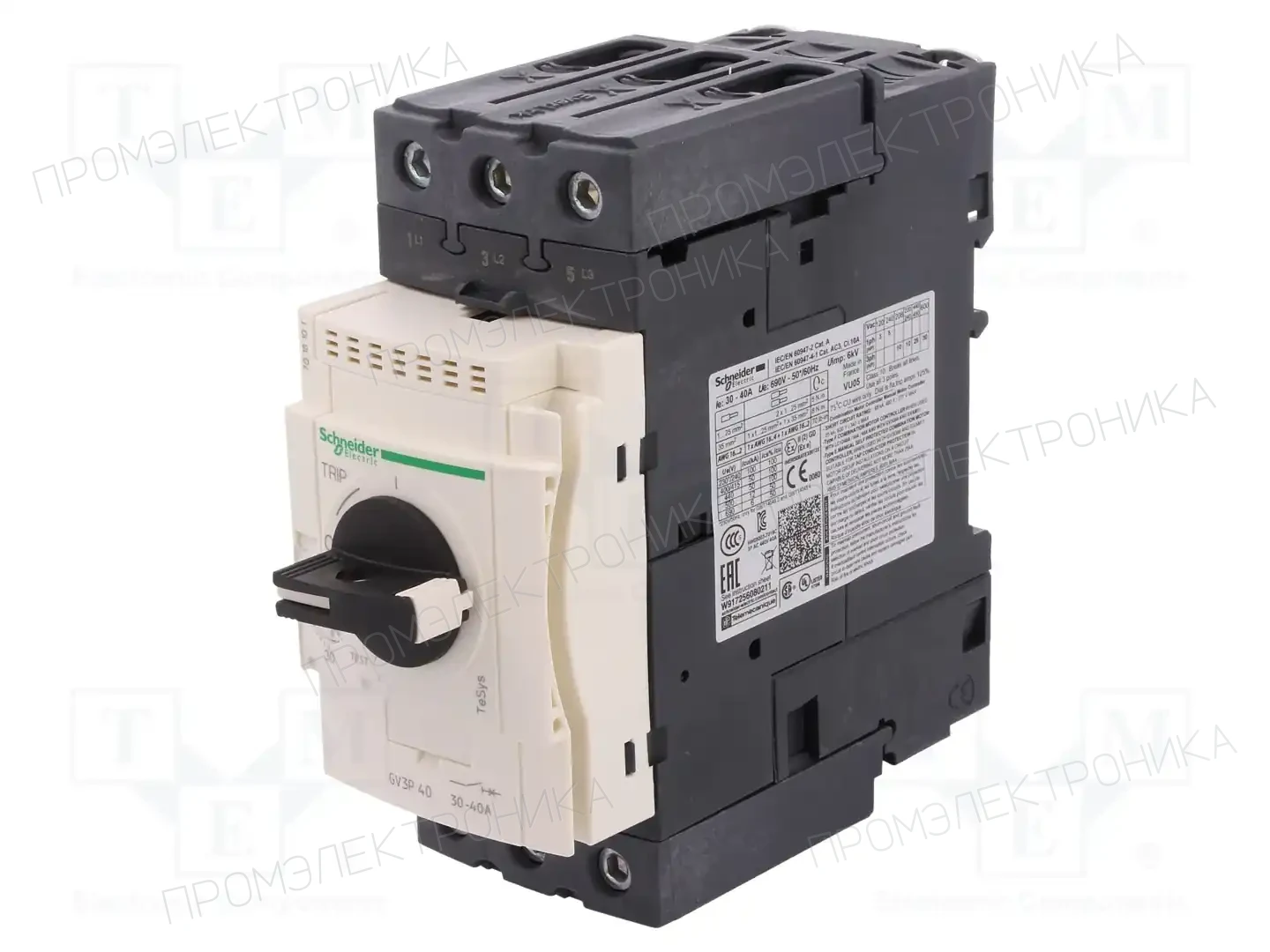 SCHNEIDER ELECTRIC GV3P40 — Выключатели двигательные