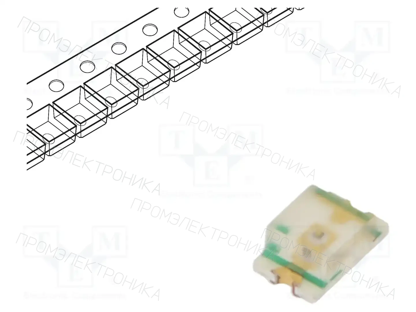 ROHM SEMICONDUCTOR SML-H12P8TT86C — Светодиоды SMD цветные