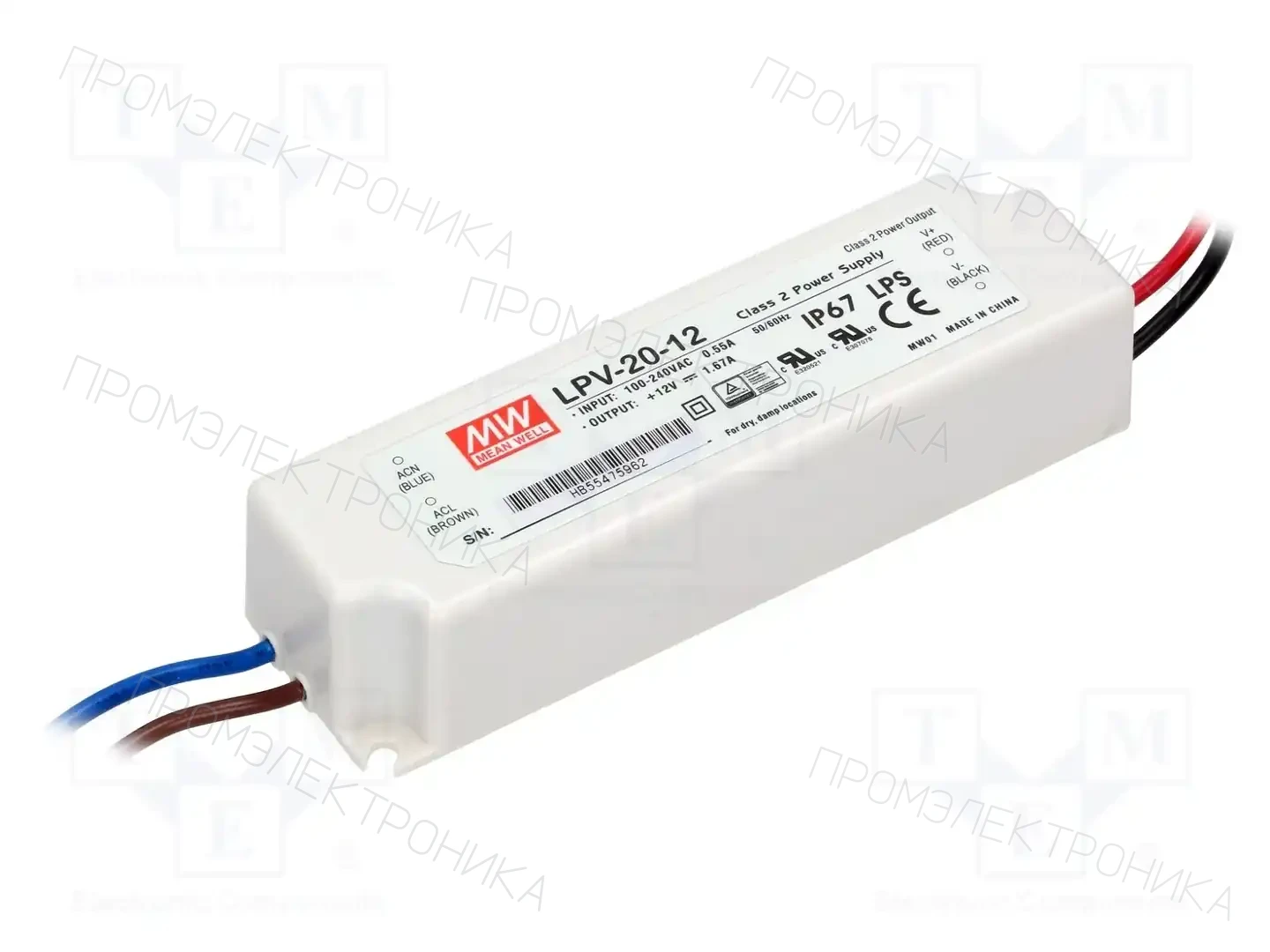 MEAN WELL LPV-20-12 — Блоки питания для LED