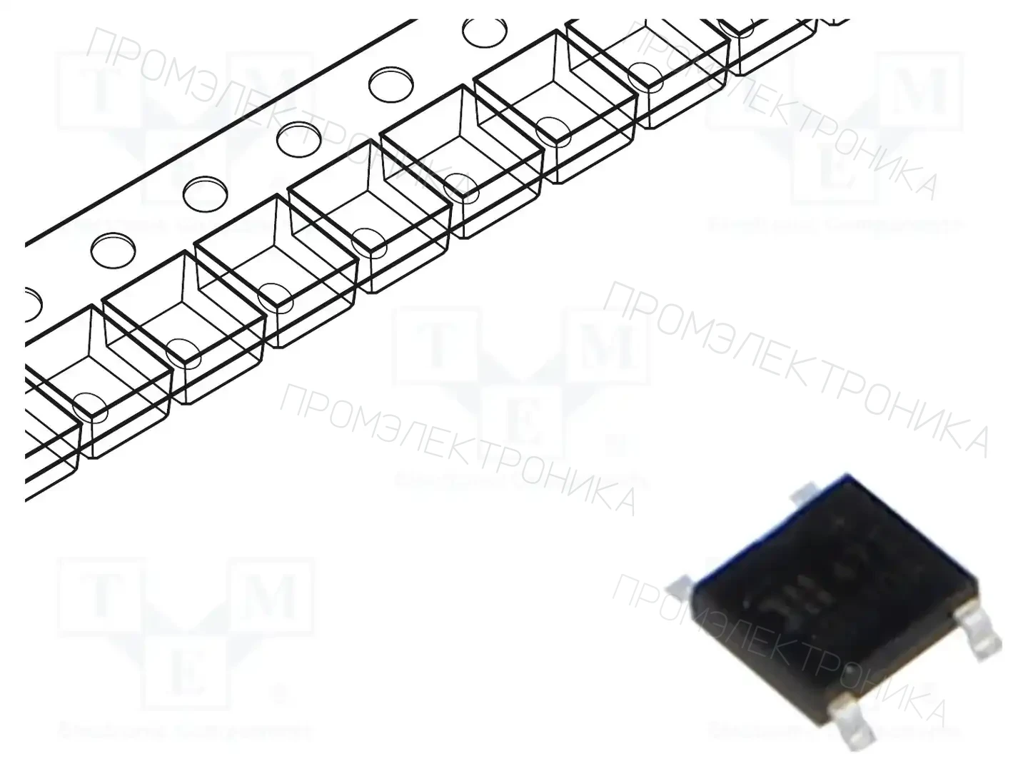DIODES INCORPORATED ABS10A-13 — Однофазные мосты диодные SMD/THT