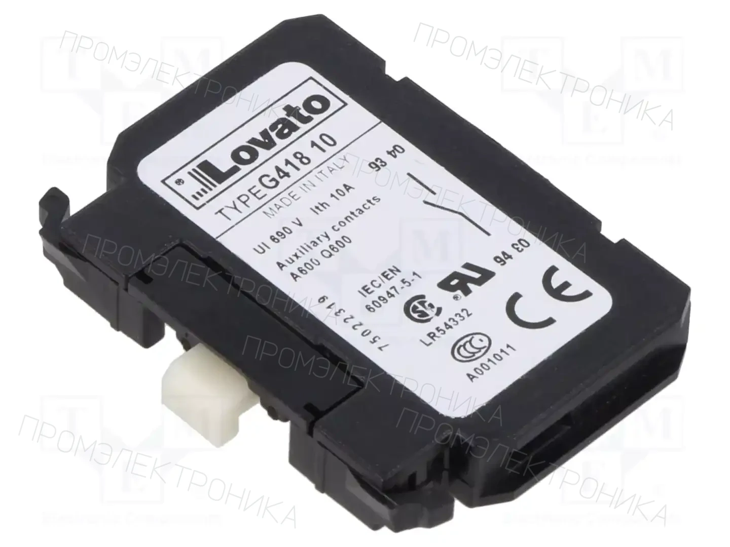 LOVATO ELECTRIC 11G41810 — Контакторы - дополнительное оборудование