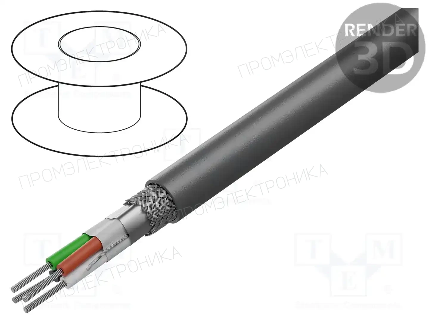 ALPHA WIRE 86104CY SL001 — Провода многожильные экранированные