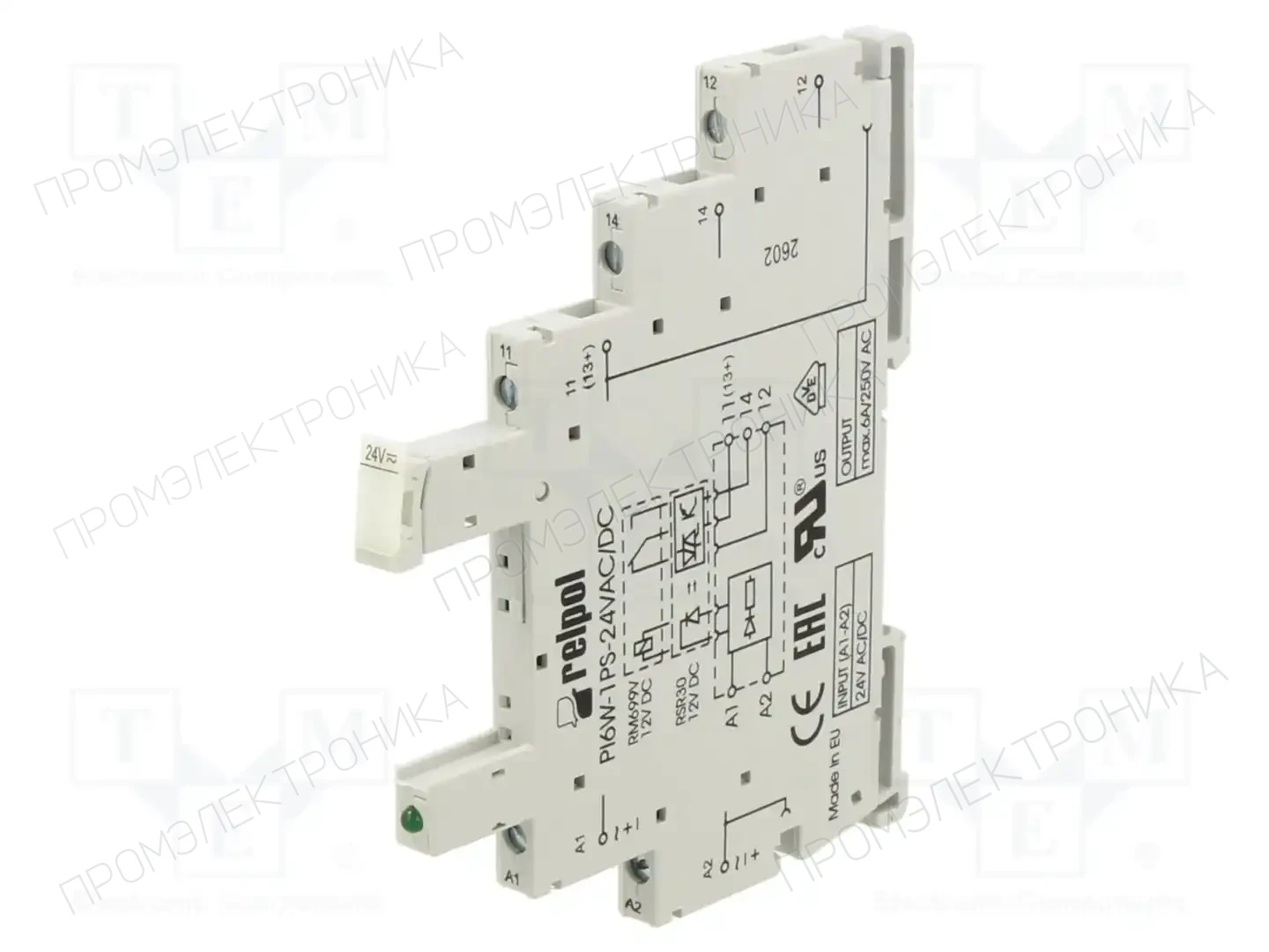 RELPOL PI6W-1PS-24VAC/DC — Реле электромагн. - аксессуары