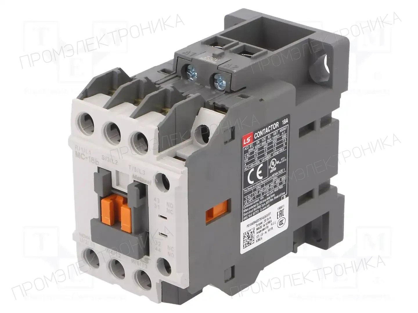LS ELECTRIC MC-18B 230VAC 1A1B — Контакторы - главные модули