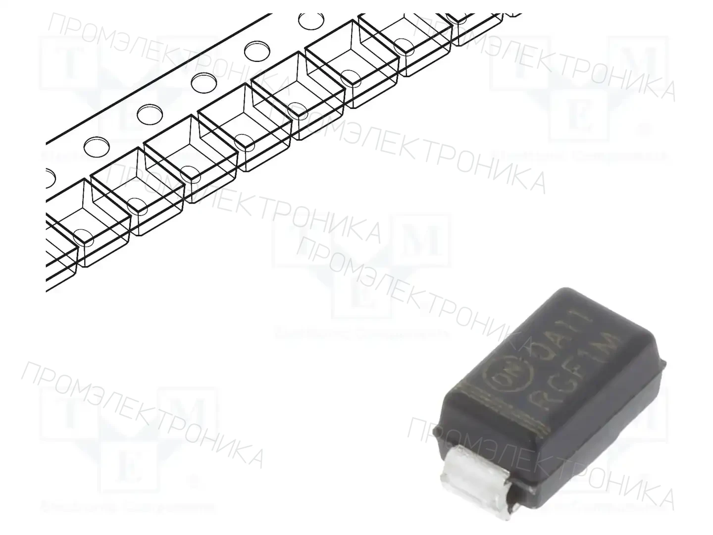 onsemi RGF1M — Универсальные диоды SMD