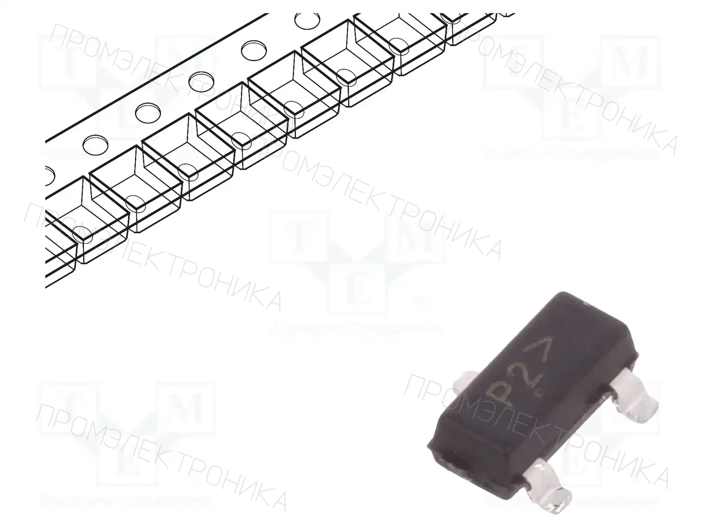 onsemi NTR1P02T1G — Транзисторы с каналом P SMD