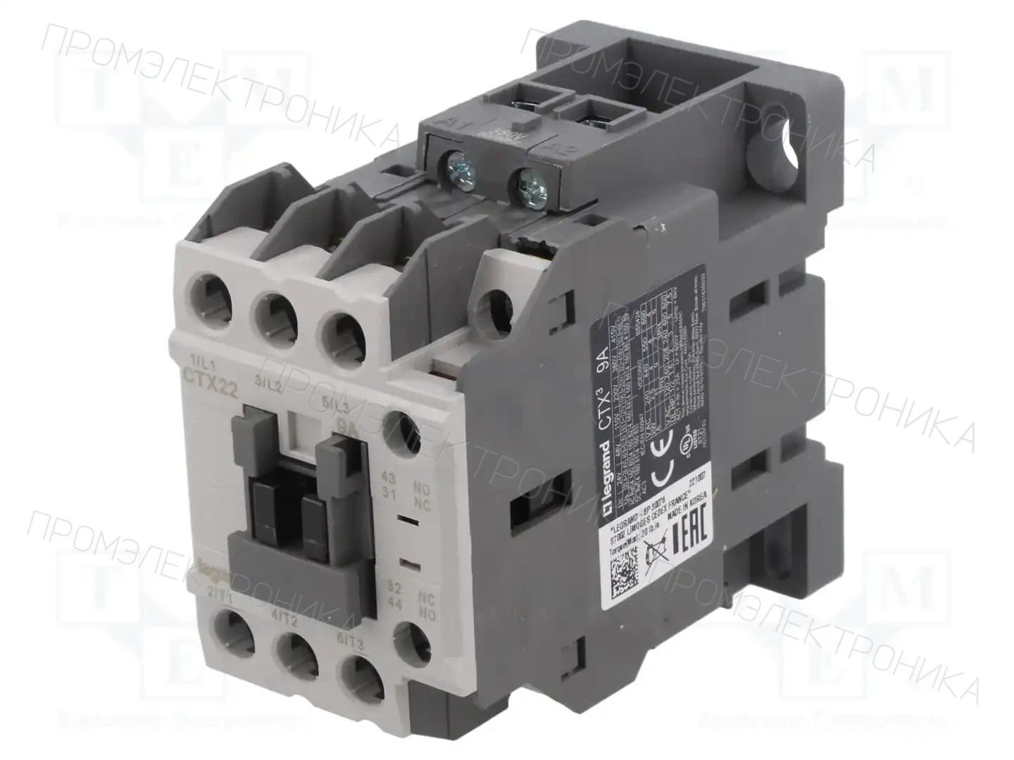 LEGRAND CTX3 3P 9A 1NO1NC 380V AC — Контакторы - главные модули