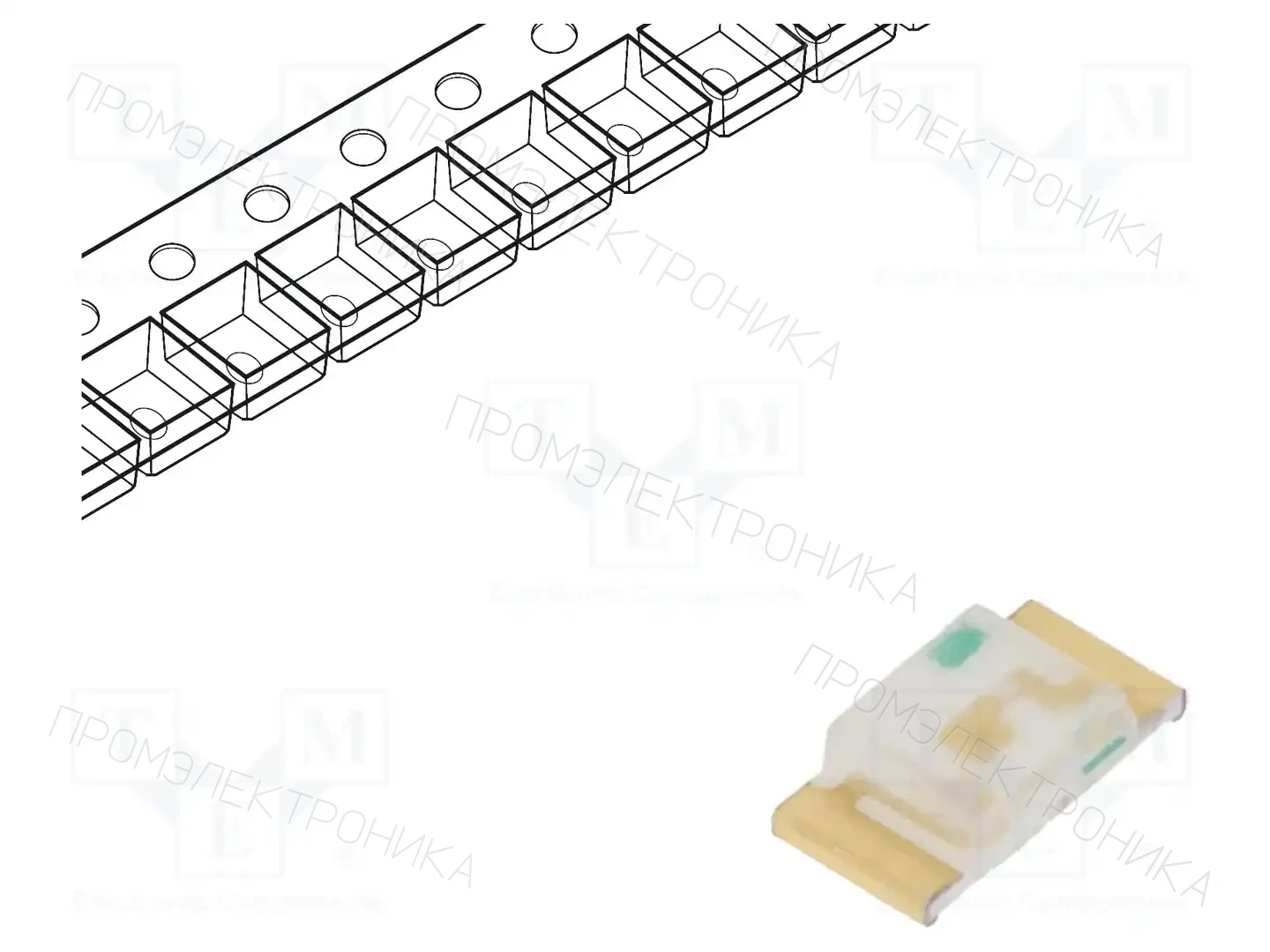 KINGBRIGHT ELECTRONIC KPT-3216QBC-D — Светодиоды SMD цветные