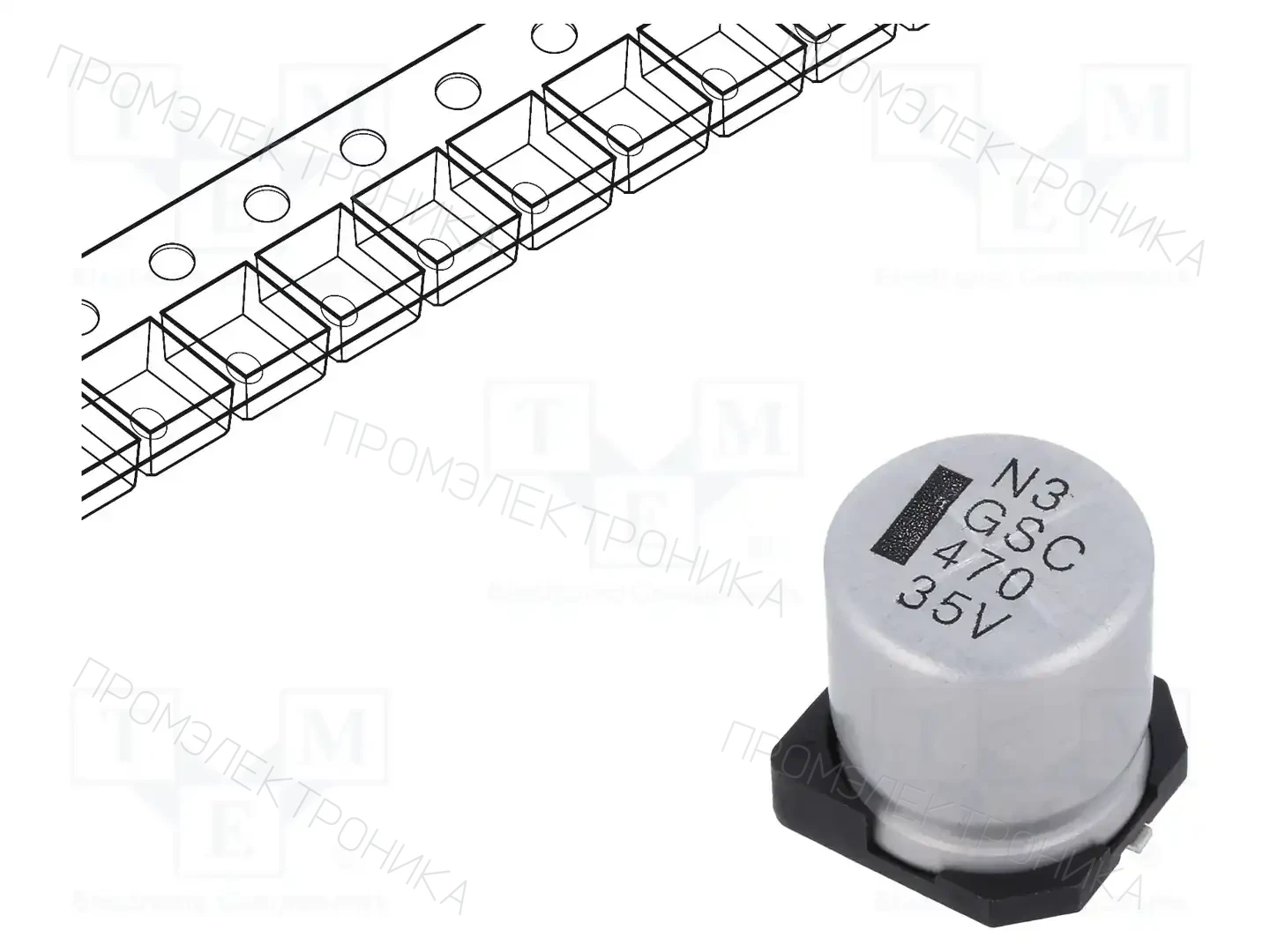 VISHAY GSC00AH4711VARL — Конденсаторы электролитические SMD