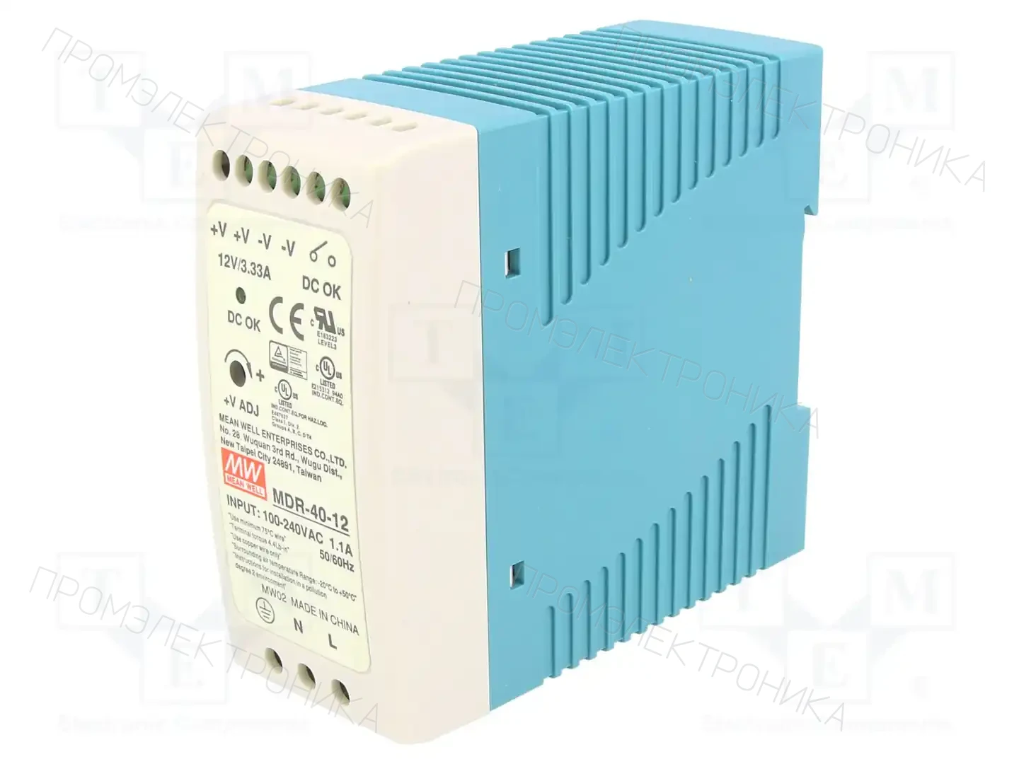 MEAN WELL MDR-40-12 — Блоки питания на DIN-рейку