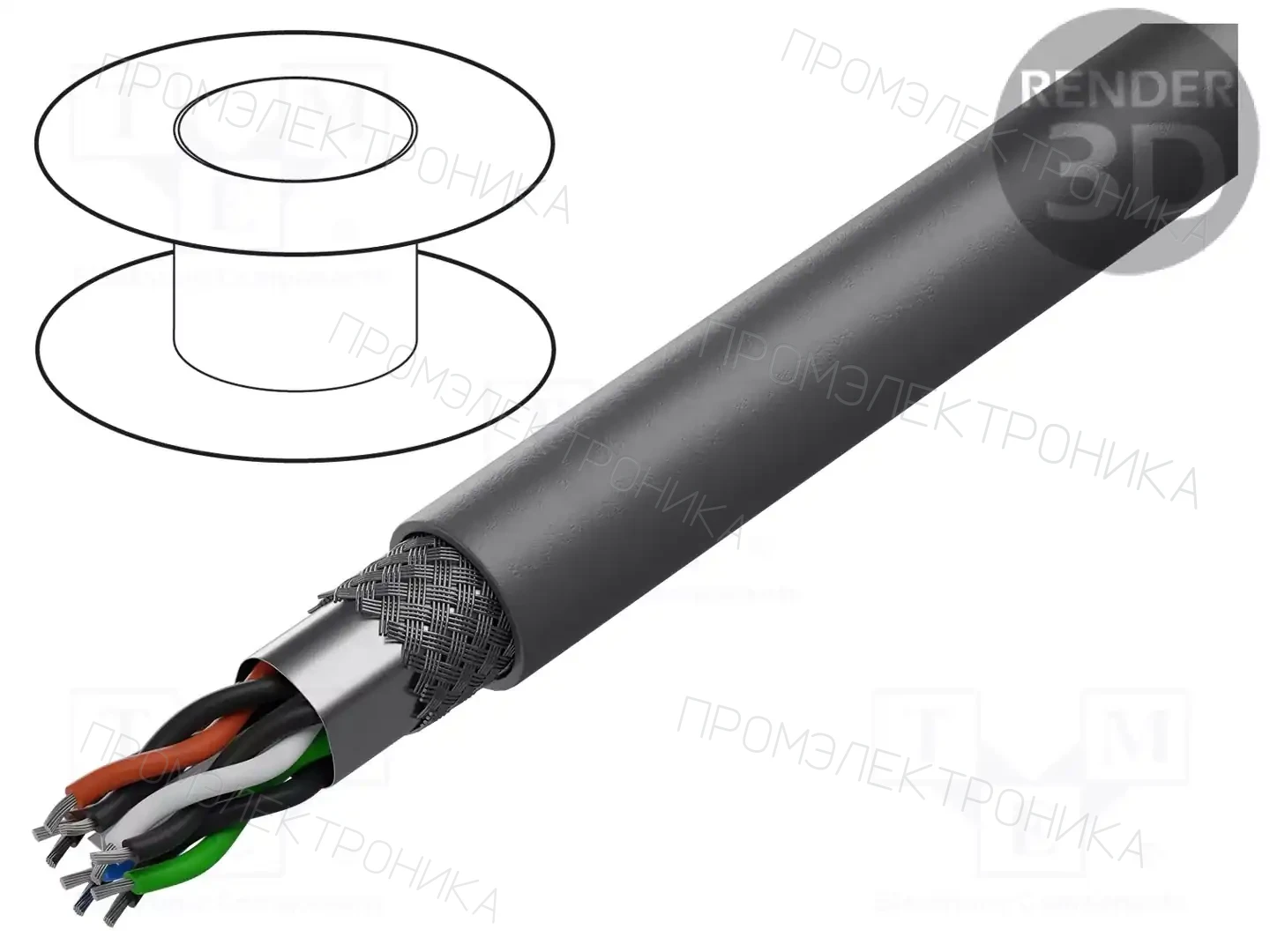 ALPHA WIRE 8671601CY SL001 — Провода многожильные экранированные