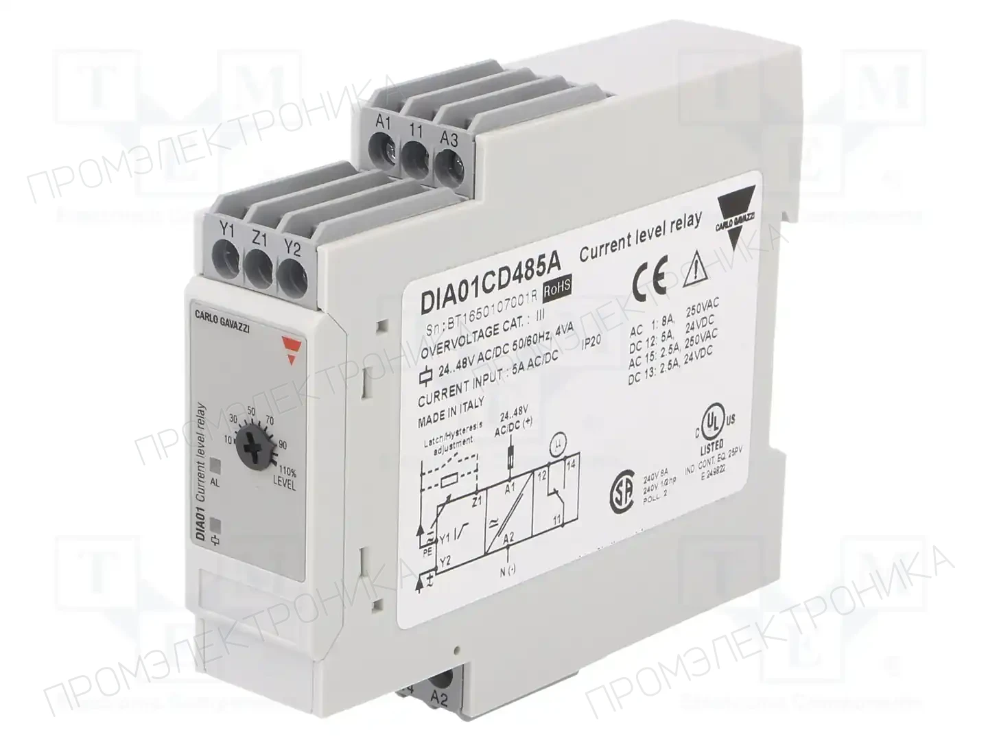 CARLO GAVAZZI DIA01CD485A — Контрольные реле