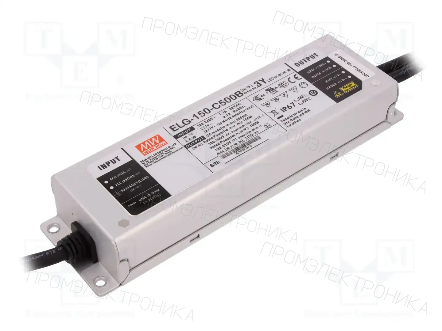 MEAN WELL ELG-150-C500B-3Y — Блоки питания для LED