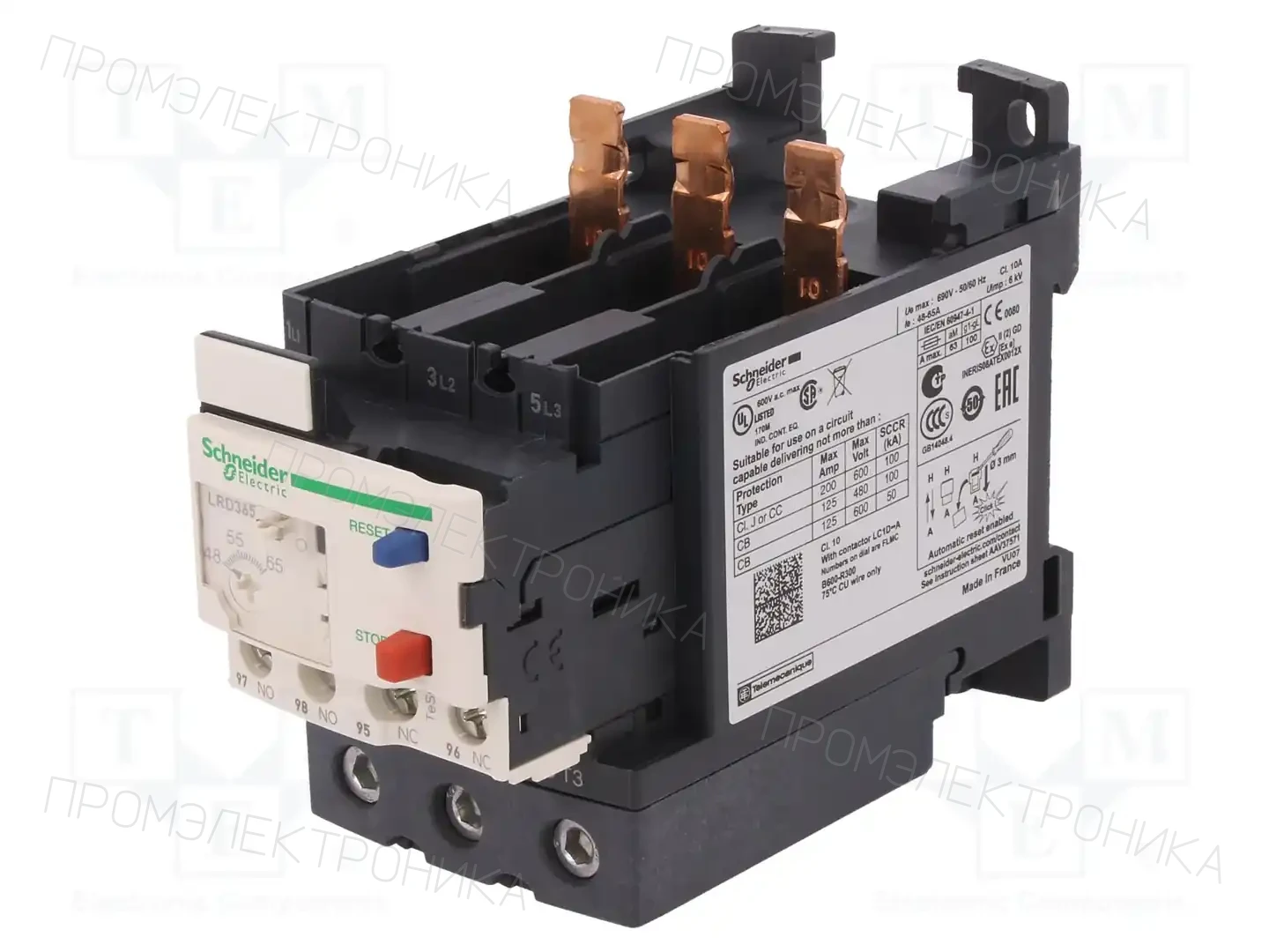 SCHNEIDER ELECTRIC LRD365 — Контакторы - дополнительное оборудование