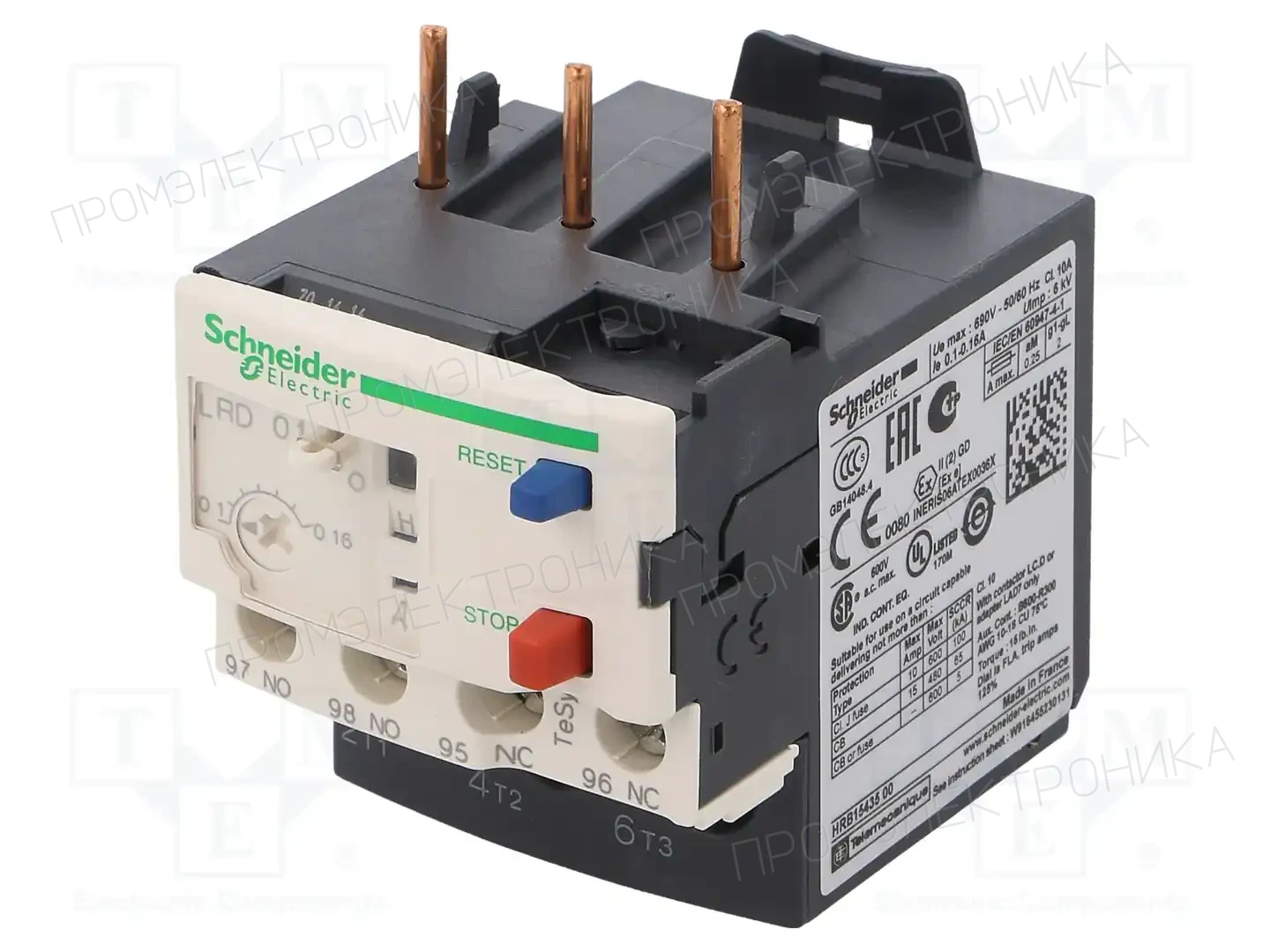 SCHNEIDER ELECTRIC LRD01 — Контакторы - дополнительное оборудование