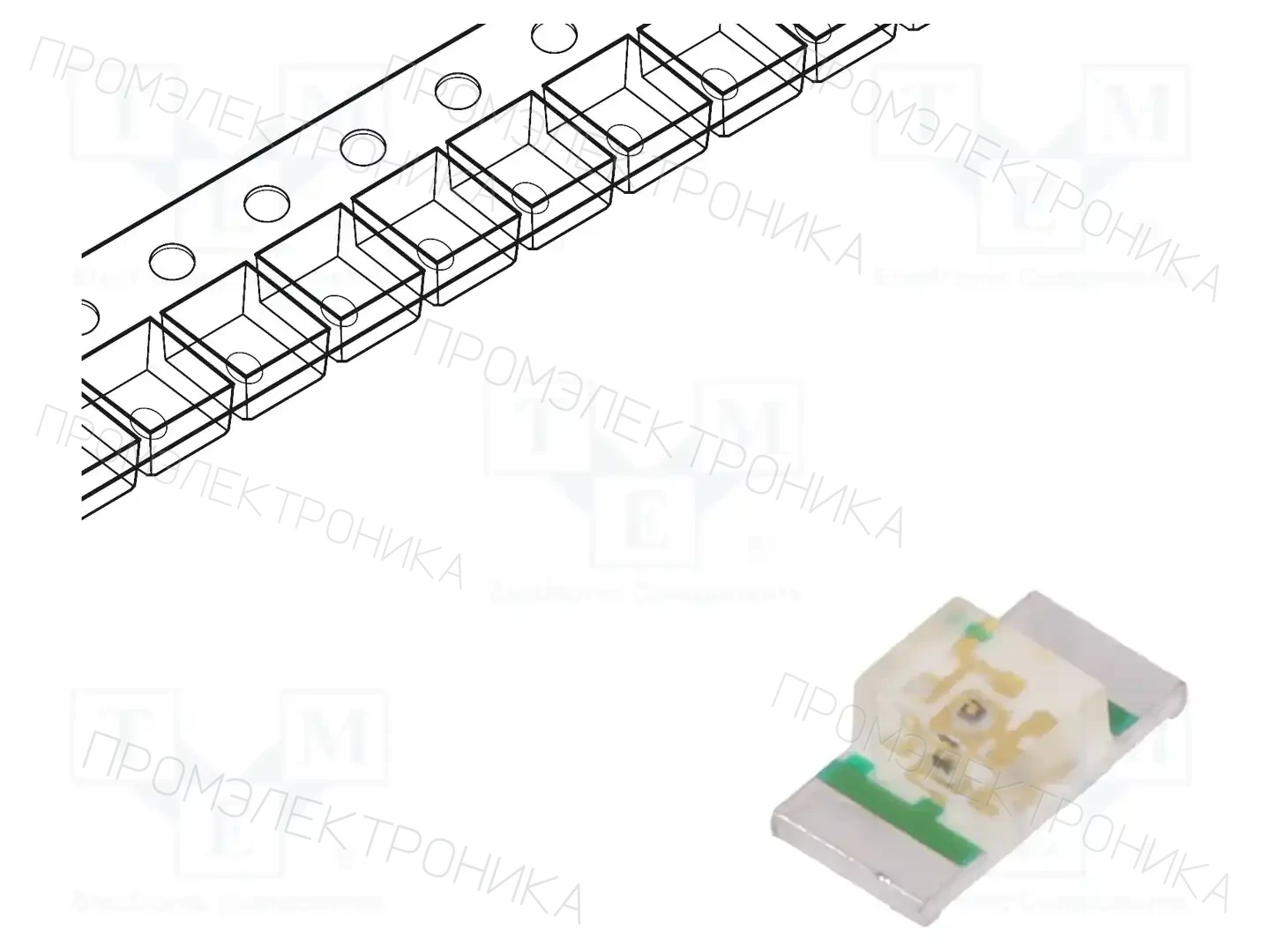 KINGBRIGHT ELECTRONIC KPTR-3216SECK — Светодиоды SMD цветные