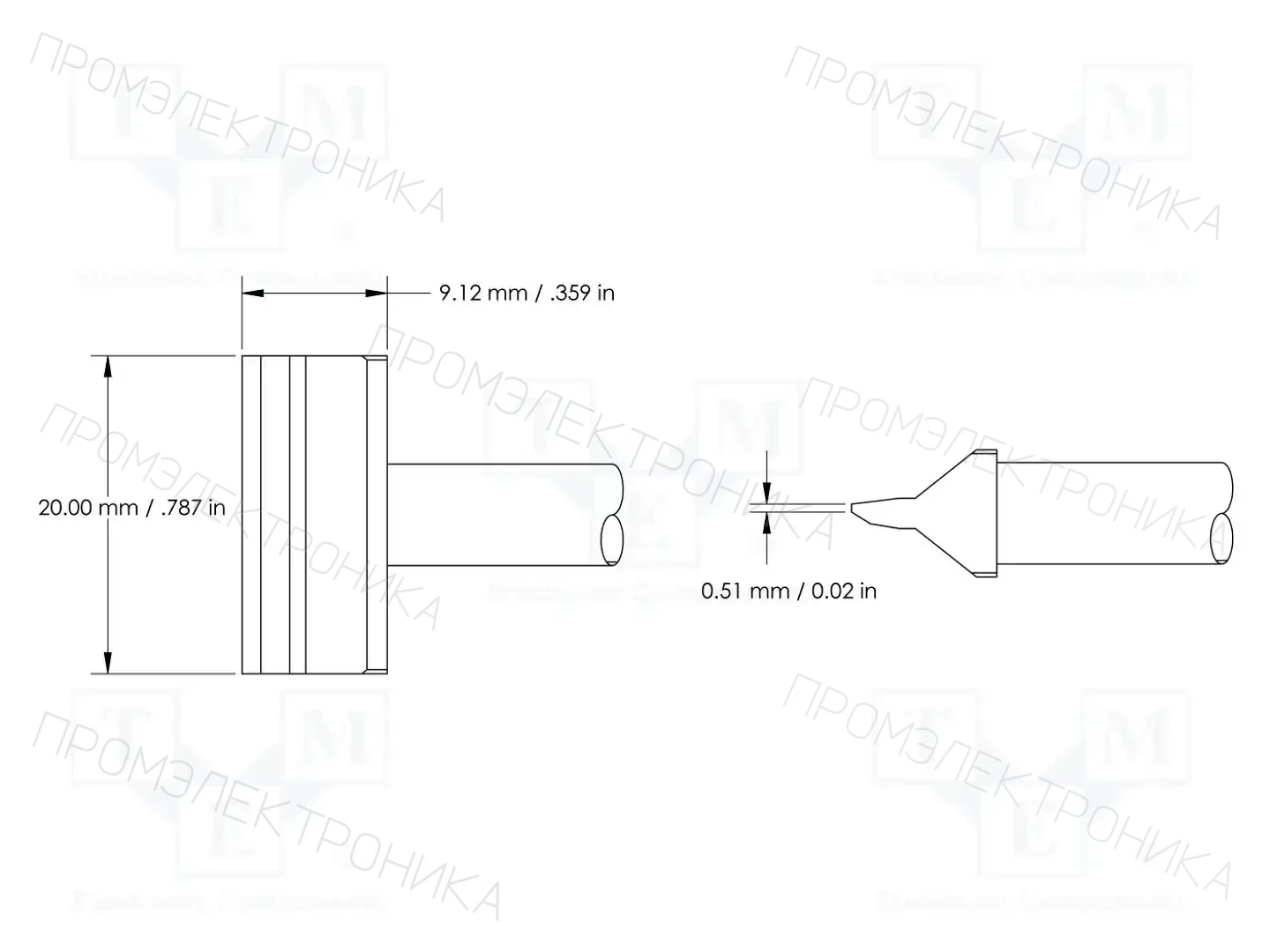 METCAL HCV-9BL0020S — Жала паяльников