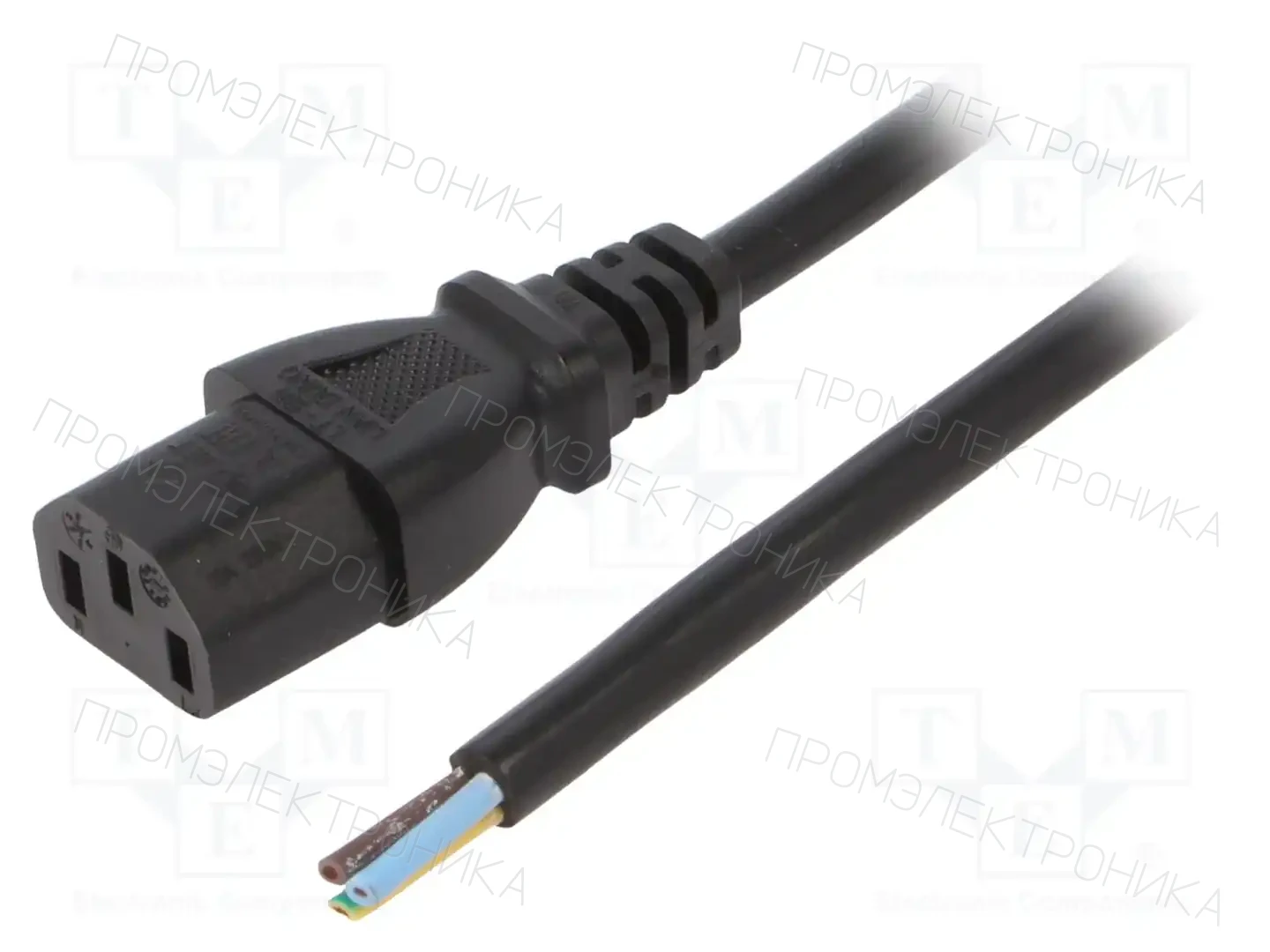 LIAN DUNG LT-501 H05VV-F 1.0/3C BLK 1M END — Кабели питания компьютерные и универс
