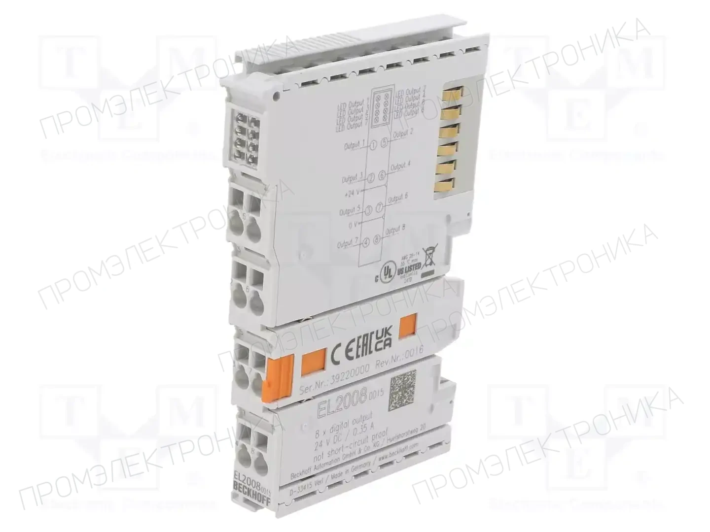 Beckhoff Automation EL2008-0015 — Системы и модули ввода/вывода (I/O)