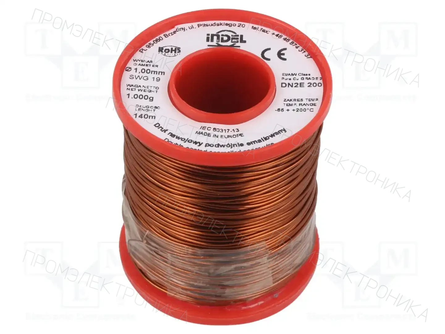 INDEL DN2E1,00-1KG — Проволока обмоточная