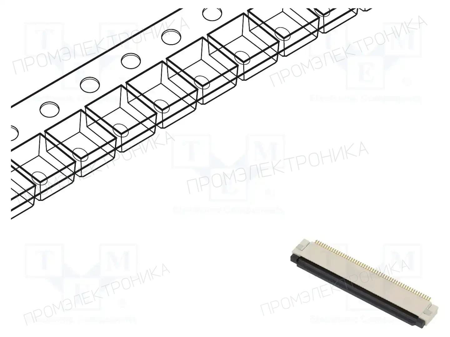 GCT FFC2B35-54-G — Разъeмы FFC/FPC растр 0,5мм
