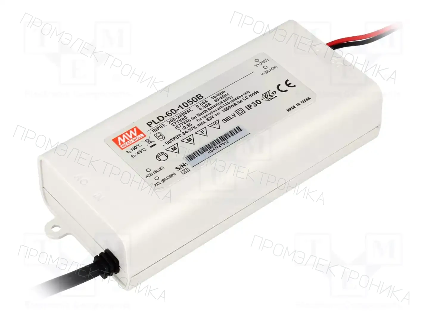 MEAN WELL PLD-60-1050B — Блоки питания для LED