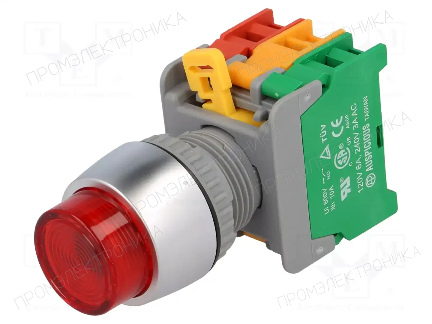 AUSPICIOUS LBL22-1O/C R, W/O LAMP — Переключатели панельные стандартные 22мм