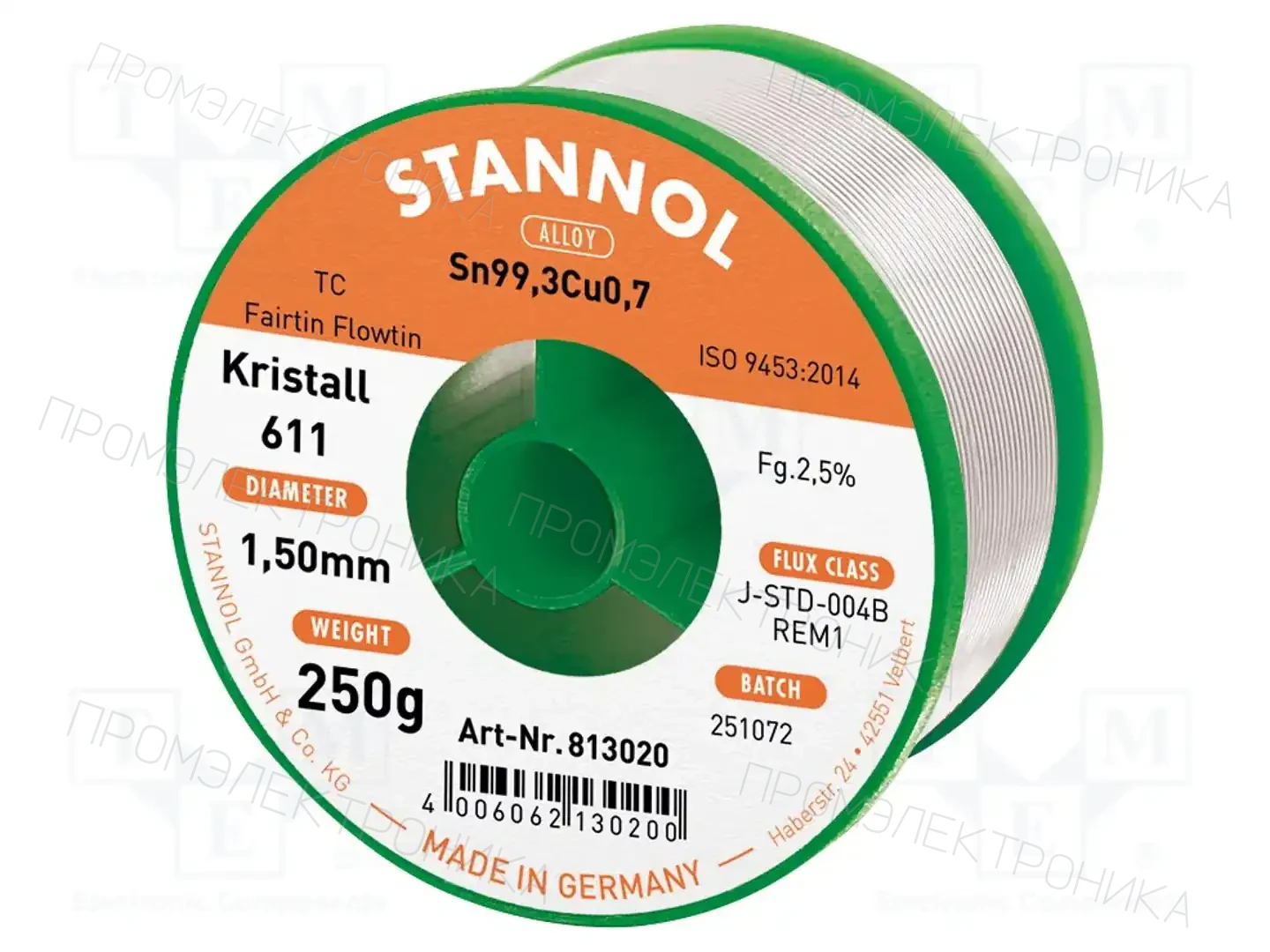 STANNOL 813020 — Паяльные провода бессвинцовые
