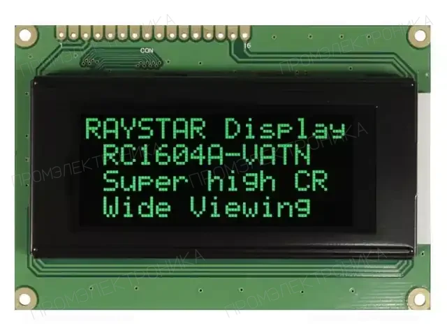 RAYSTAR OPTRONICS RC1604A-LLG-JWVE — Дисплеи LCD буквенно-цифровые