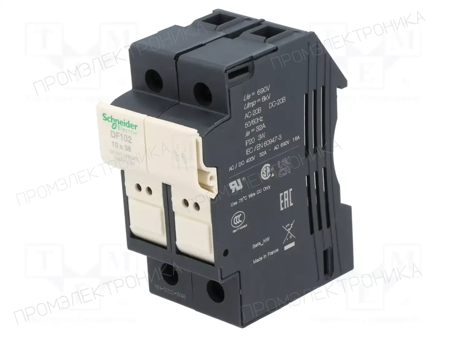 SCHNEIDER ELECTRIC DF102 — Гнезда предохранительные на DIN-рейку