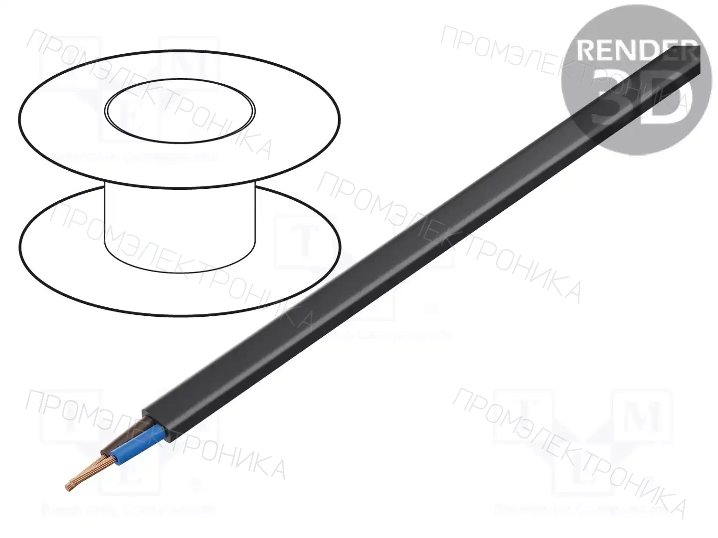 MANEX H03VVH2-F/2X0.50BK — Провода питания